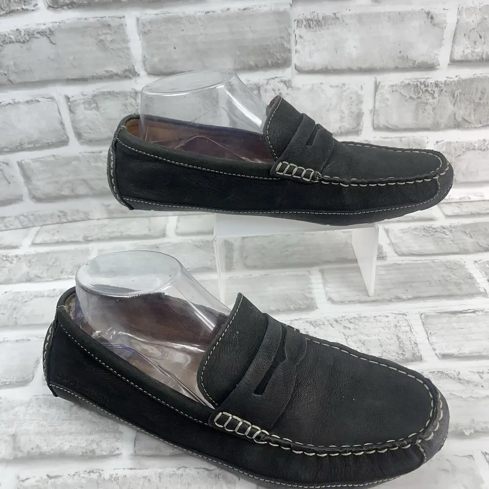 Cole Haan Wyatt Penny Men's Size 7 M Black Leather Suede Driver Loafer